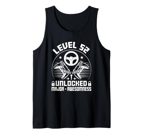 Herren Geschenk zum 52. Geburtstag Level 52 freigeschalteter Tank Top Herren Geschenk zum 52. Geburtstag Level 52 freigeschalteter Tank Top von Stufe 52 Jahre alter Vintage 52