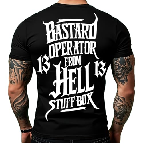 Stuff-Box Herren Rundhals kurzamr T Shirt Operator schwarz STB-1222 (DE/NL/SE/PL, Alphanumerisch, L, Regular, Regular, Schwarz) von Stuff-Box