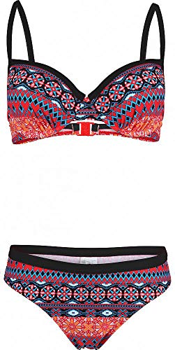 Stuf TRIBAL 3-L, LDS. Bikini, Bügel Größe 42C red Combo von Stuff