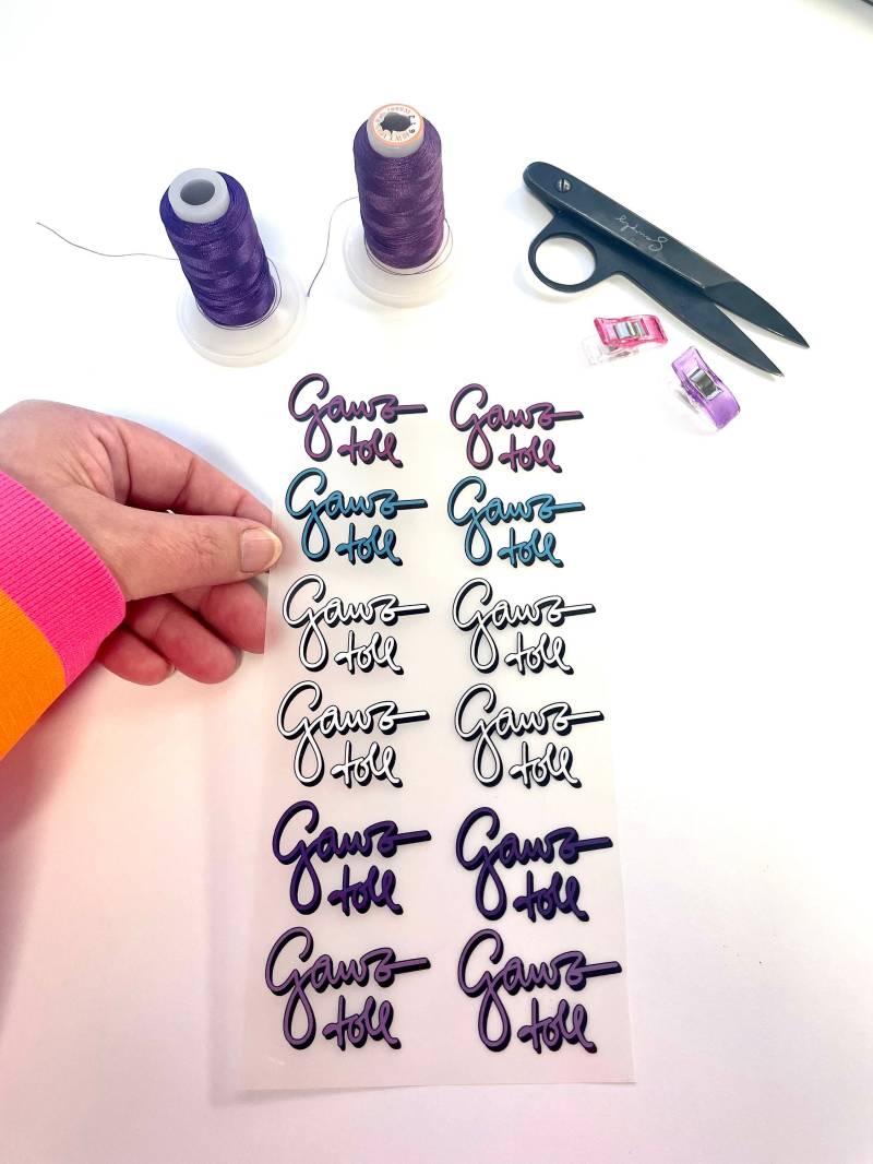 Bügelbilder 12 Ganz Toll Lila-Weiß-Türkis Bügelbilder 12 Ganz Toll Lila-Weiß-Türkis von StuffandButtonBags