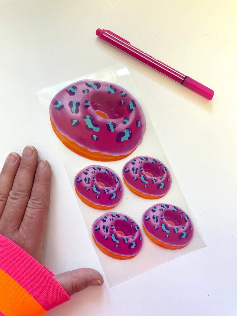 Bügelbilder Donuts Set Pink Mit Leo-streusel Bügelbilder Donuts Set Pink Mit Leo-streusel von StuffandButtonBags