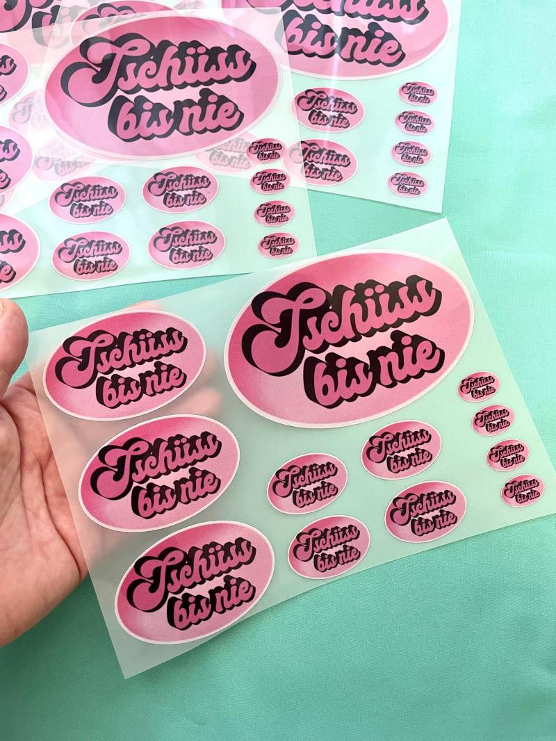 Bügelbilder Tschüss Bis Nie Pink Bügelbilder Tschüss Bis Nie Pink von StuffandButtonBags