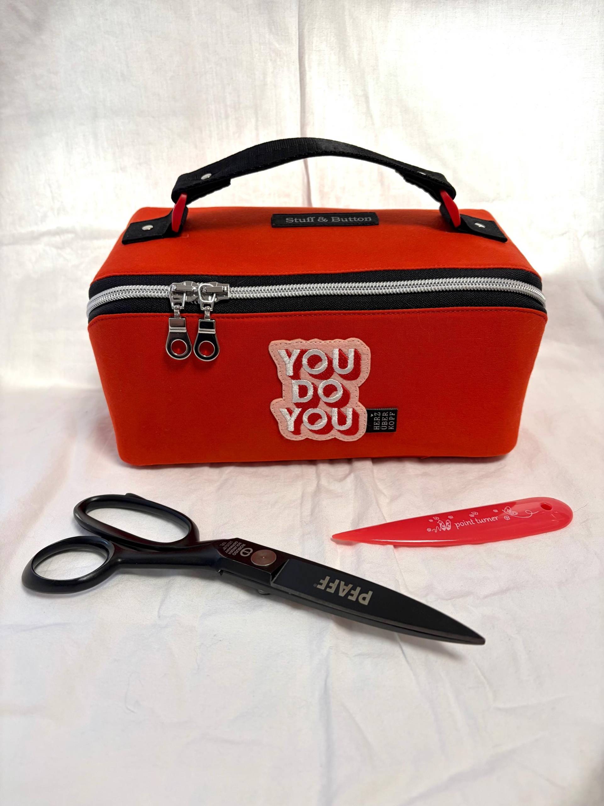 Zip-N-Grip Originalgröße Rot-Schwarz von StuffandButtonBags