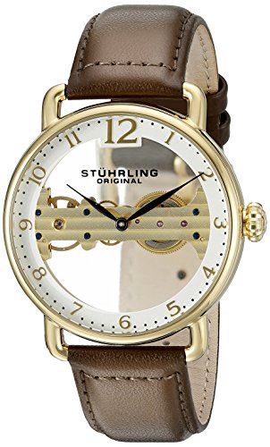Stuhrling Original Herren Analog Automatik Uhr mit Leder Armband 976.03 von Stuhrling