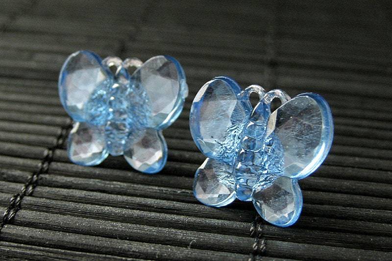 Blaue Schmetterling Ohrringe. Ohrringe Mit Silbernen Ohrstecker-Verschlüssen. Handmade Schmuck von StumblingOnSainthood