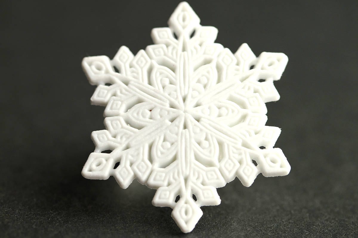Großer Schneeflocken-Ring. Weißer Ring. Schneeflocken Urlaub Silber Verstellbarer Weihnachtsschmuck von StumblingOnSainthood