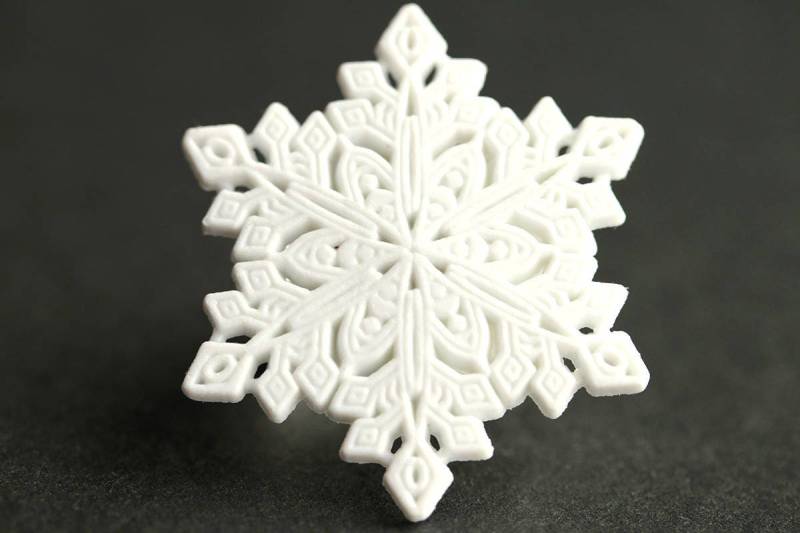 Großer Schneeflocken-Ring. Weißer Ring. Schneeflocken Urlaub Silber Verstellbarer Weihnachtsschmuck von StumblingOnSainthood