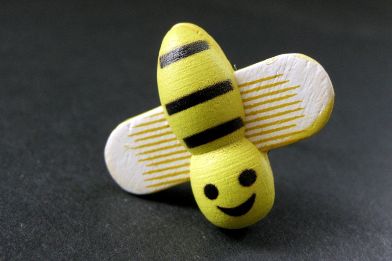 Hummel Ring. Gelbe Biene Ring in Bronze. Verstellbarer Handmade Schmuck von StumblingOnSainthood