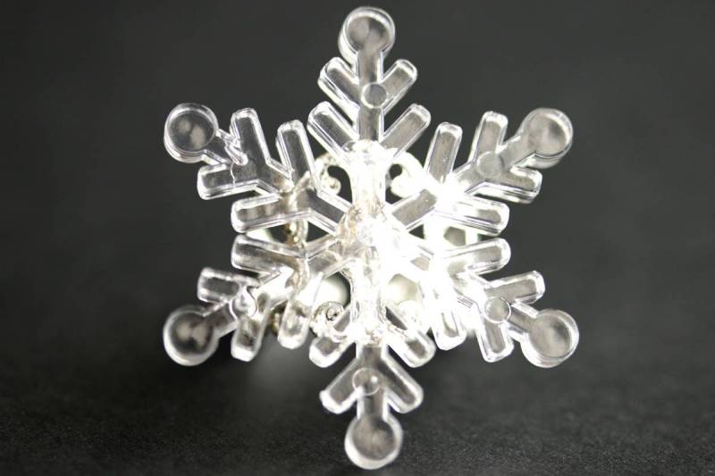 Klare Schneeflocke Ring. Acryl Urlaub Schneeflocken Silber Verstellbarer Weihnachtsschmuck. Handmade Schmuck von StumblingOnSainthood