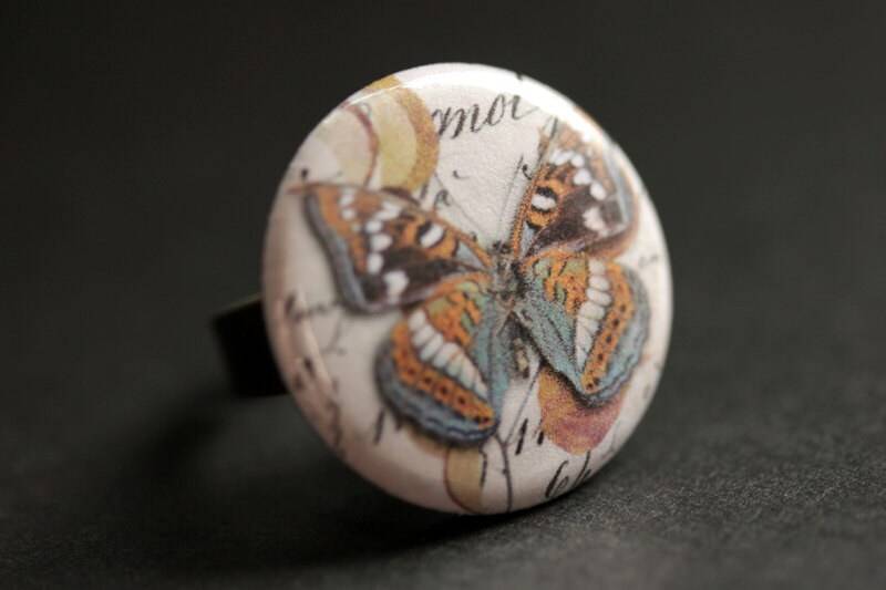 Schmetterling Ring. Motte Natur-Ring. Entomologie Boho-Ring. Bronze-Ring. Verstellbarer Handgemachte Handmade Schmuck von StumblingOnSainthood