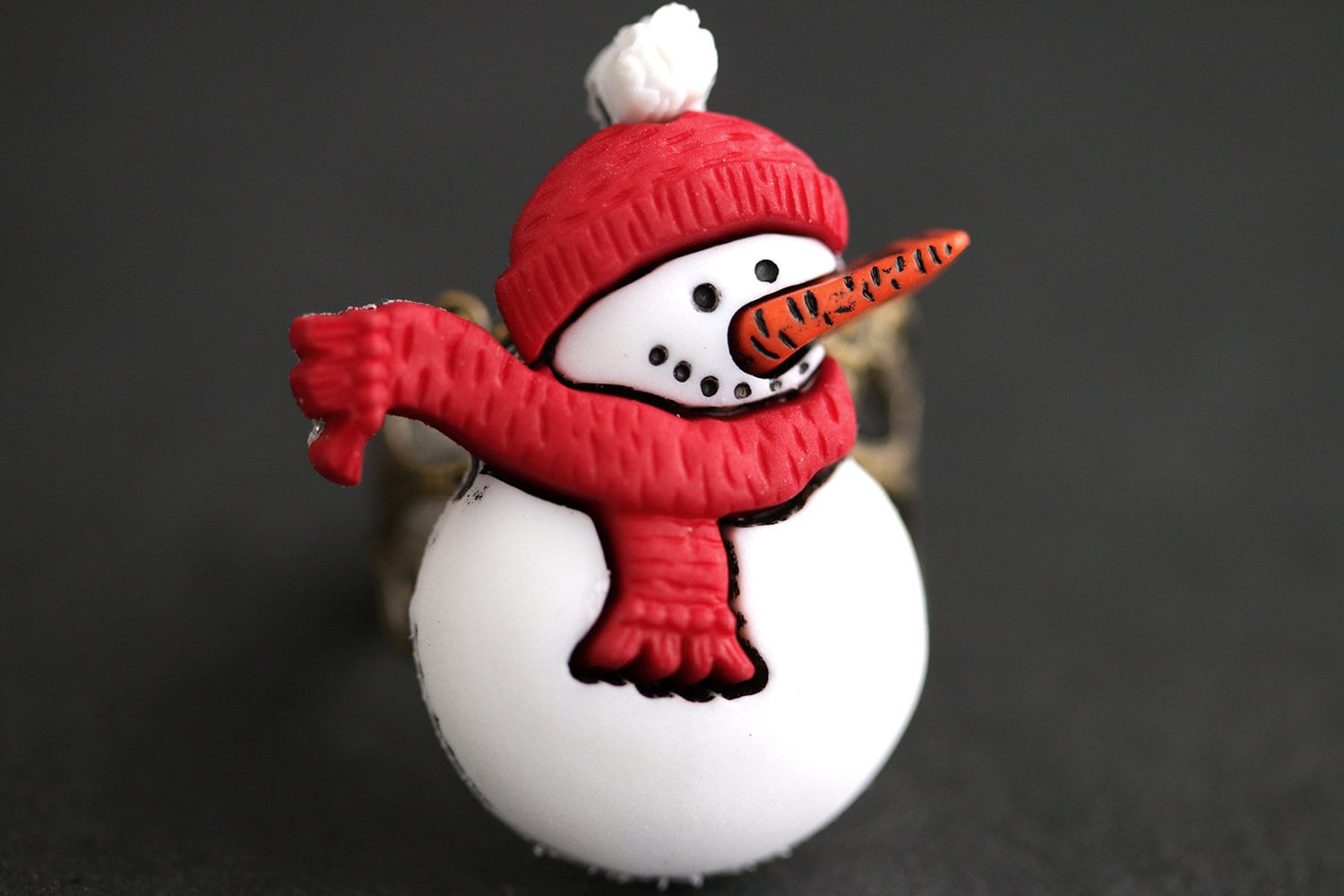 Schneemann Ring. Urlaub Winter-Ring. Schnee-Mann-Ring. Roter Silber Filigrane Verstellbaren Weihnachtsschmuck. Statement Schneemann Ring. Urlaub Winter-Ring. Schnee-Mann-Ring. Roter Silber Filigrane Verstellbaren Weihnachtsschmuck. Statement von StumblingOnSainthood