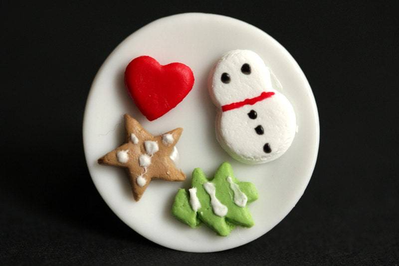 Weihnachtsplätzchen-Ring. Urlaub Ring Dessert Ring. Weihnachts-Ring. Essen Weihnachtsschmuck. Silber Verstellbar. Schmuck von StumblingOnSainthood