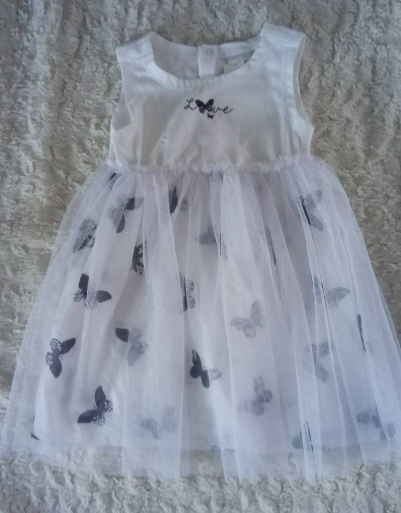 Stummer Kleid weiß mit Schmetterlingen von Stummer