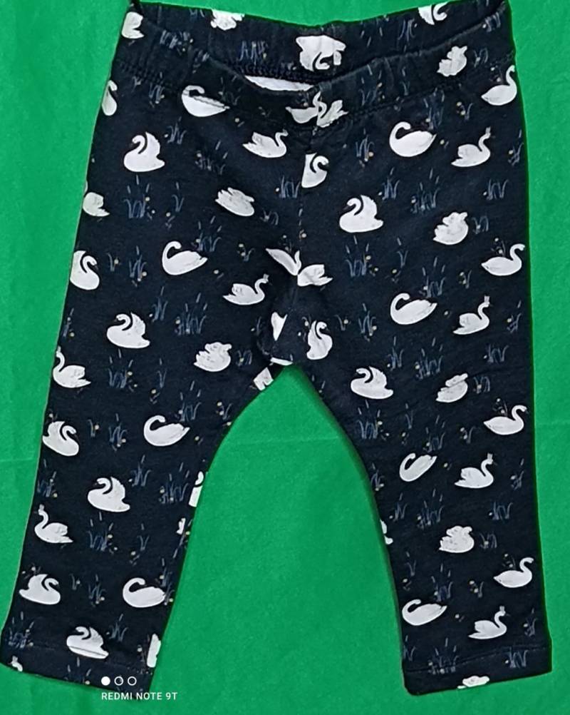Stummer Leggings blau Schwan Mädchen dicker und weich von Stummer