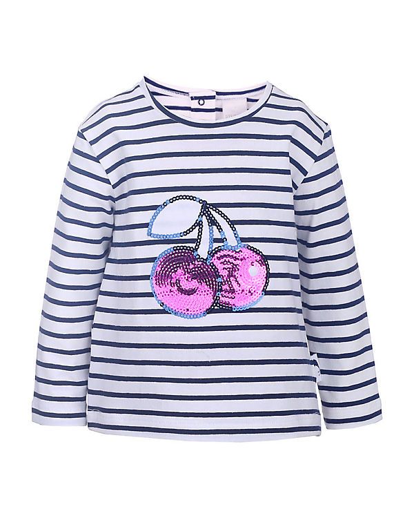 Stummer Longsleeve mit Kirschen Pailetten weiß von Stummer