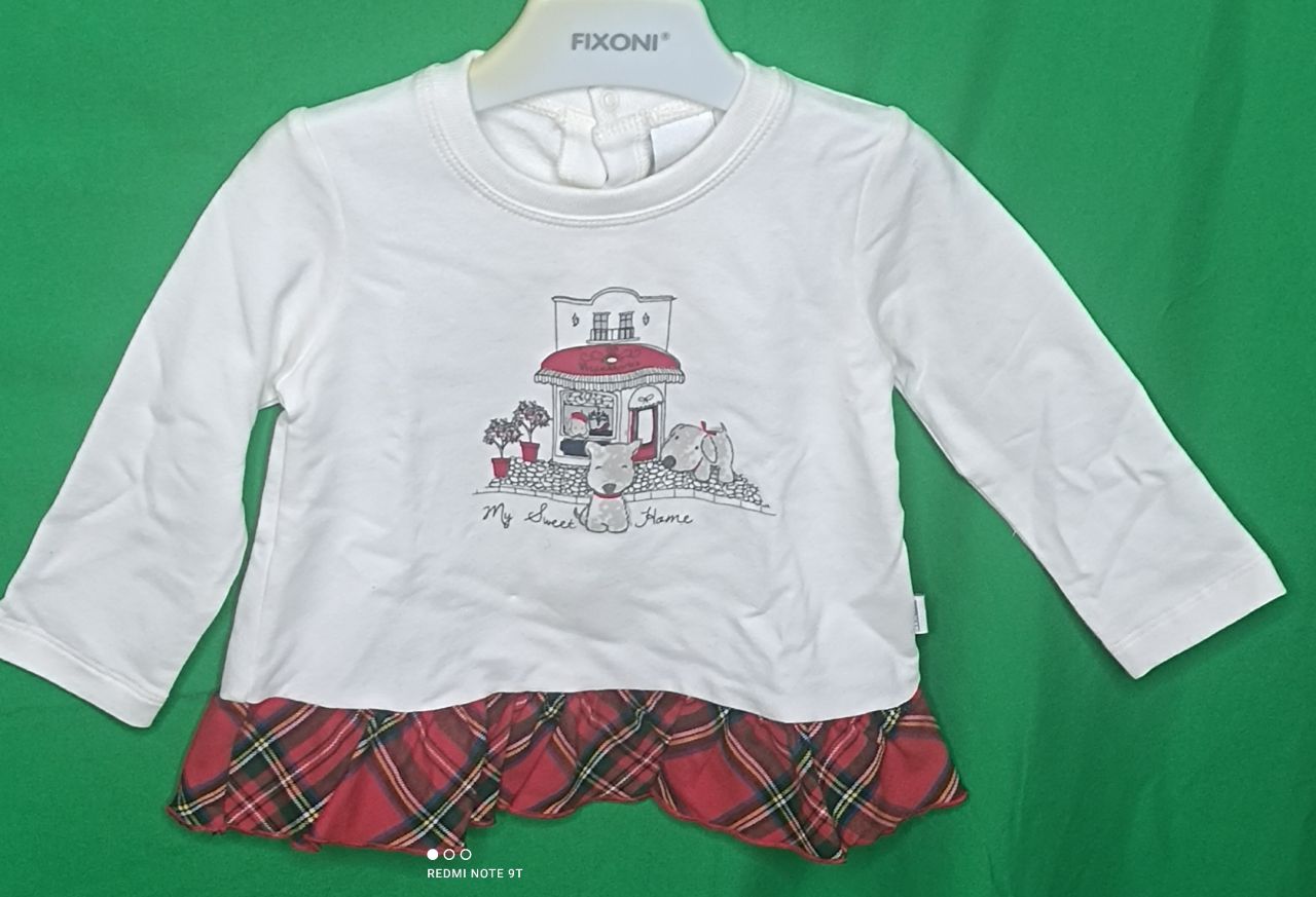 Stummer Longsleeve weiß Mädchen Hund von Stummer