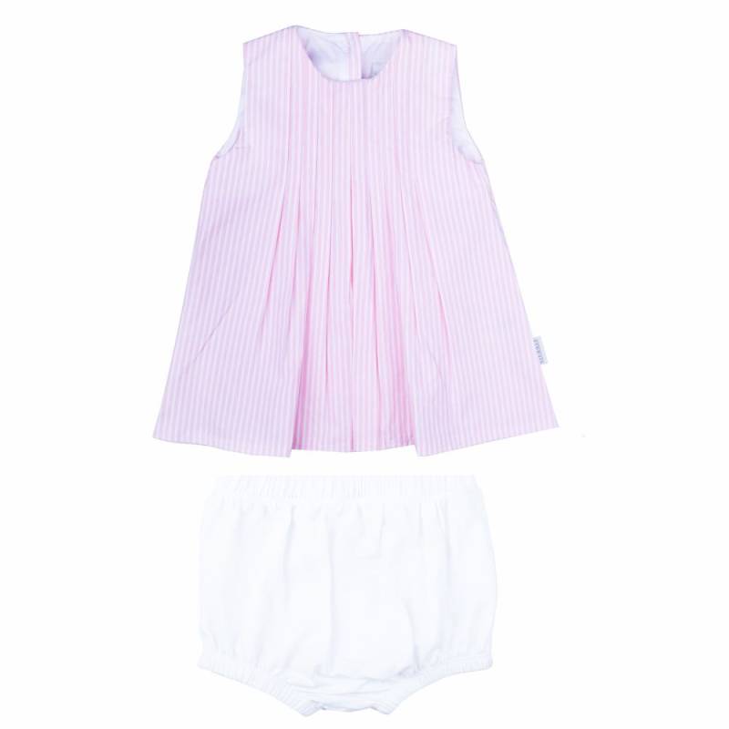 Stummer Set Kleid + Hose Nadelstreifenlook Mädchen rosa von Stummer
