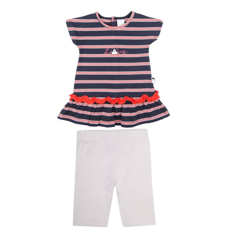 Stummer Set Maritim Kleid + Leggings Mädchen navy von Stummer