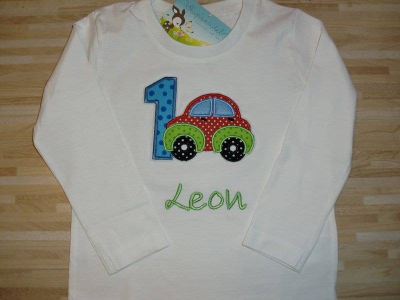 Geburtstagsshirt, Langarmshirt Auto von Stupsnadel