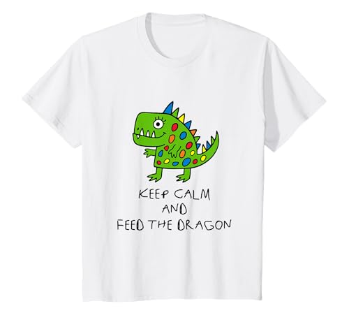 Kinder Keep Calm and Feed the Dragon, Drachen-Motiv, Geschenk T-Shirt Kinder Keep Calm and Feed the Dragon, Drachen-Motiv, Geschenk T-Shirt von Sturdy Crew Wear