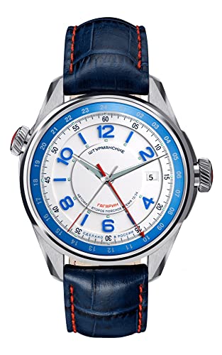 Sturmanskie Gagarin Sport Herren Uhr analog Automatik mit Leder Armband 2426/4571143 von Sturmanskie