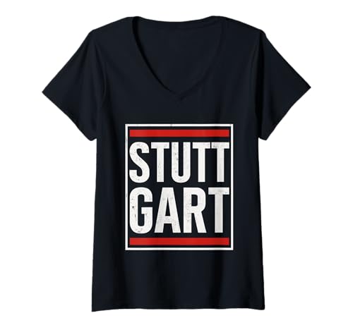 Damen Stuttgart 0711 Stuggi T-Shirt mit V-Ausschnitt Damen Stuttgart 0711 Stuggi T-Shirt mit V-Ausschnitt von Stuttgart Stuggi 0711 Artwork