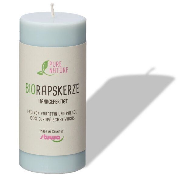 Stuwa Vegane Kerze aus Rapswachs 110 mm Ø 50 mm - 5 versch. Farben von Stuwa