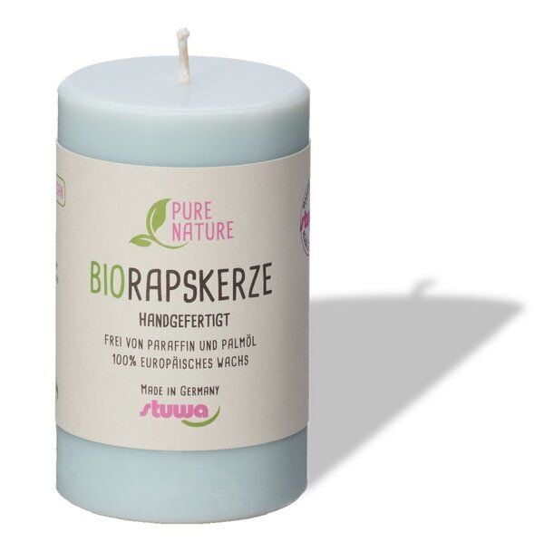 Stuwa Vegane Kerze aus Rapswachs 80 mm, Ø 50 mm - 5 versch. Farben von Stuwa