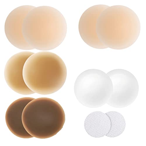 Stycizom Silikon Nipplepads,Nipple Cover für Damen,Wiederverwendbares Nipple Pads,Ultradünne Selbstkleb Unsichtbar Atmungsaktiv,Silikon Nipplepads Nipple Kleber für Abendkleider[8 cm] von Stycizom