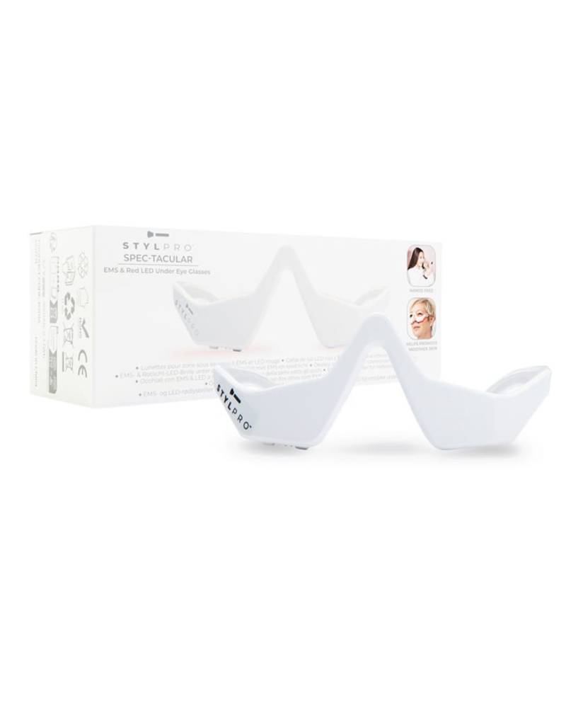 STYLPRO - Spec-tacular - EMS- und Rotlicht-LED-Therapie-Brille für die untere Augenpartie-Weiß von StylPro