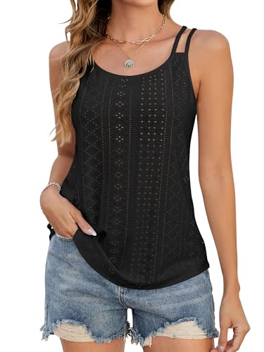 StylSense Tank Top Damen Sommer Tanktops Frauen Ärmellos Tshirt Oberteile Elegant Spaghetti Cami Bluse Locker von StylSense