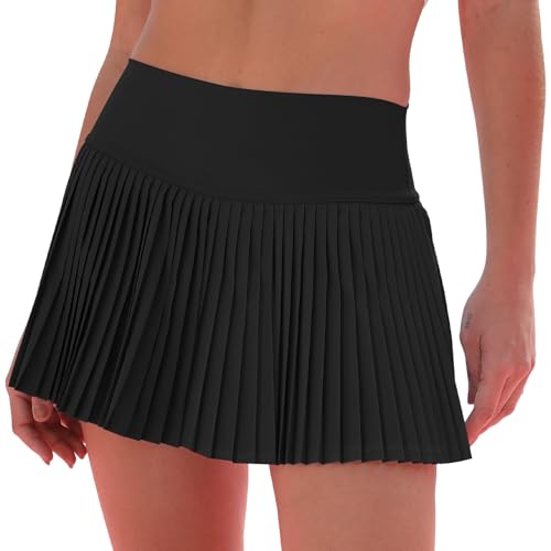 StylSense Tennisrock Damen Mädchen Rock mit Hose Drunter Hohe Taille Skort Hosenrock Damen Sommer Kurz Elegant mit Taschen Sommerrock Sportrock Plisseerock Faltenrock für Frauen von StylSense