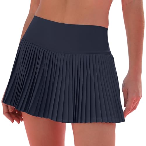 StylSense Tennisrock Damen Mädchen Rock mit Hose Drunter Hohe Taille Skort Hosenrock Damen Sommer Kurz Elegant mit Taschen Sommerrock Sportrock Plisseerock Faltenrock für Frauen von StylSense