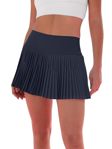 StylSense Tennisrock Damen Mädchen Rock mit Hose Drunter Hohe Taille Skort Hosenrock Damen Sommer Kurz Elegant mit Taschen Sommerrock Sportrock Plisseerock Faltenrock für Frauen von StylSense
