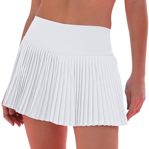 StylSense Tennisrock Damen Mädchen Rock mit Hose Drunter Hohe Taille Skort Hosenrock Damen Sommer Kurz Elegant mit Taschen Sommerrock Sportrock Plisseerock Faltenrock für Frauen von StylSense