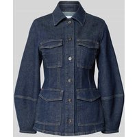 Style Icon Collection Jeansbluse mit Knopfleiste - curated by Anouk Yve in Jeansblau, Größe 34 von Style Icon Collection