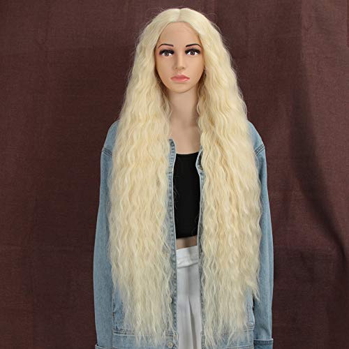 Style Icon Lace Front Perücken Perücken 100cm lang gewellt Synthetische Perücken für Frauen Low Medium Part Hitzebeständige Fasern Lace Front (613) von Style Icon