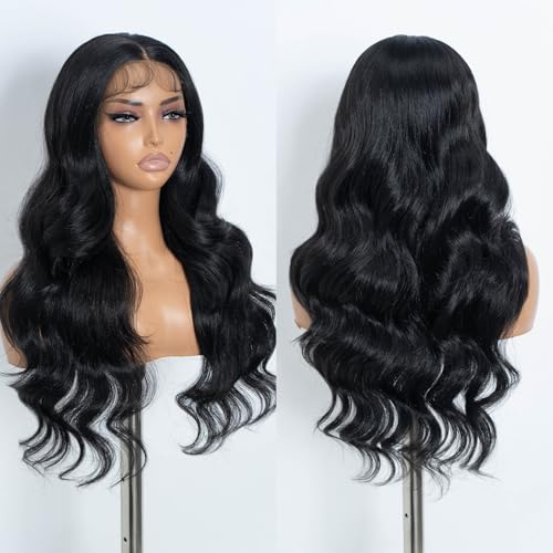 Style Icon Perücke Lace Front Wigs 66 cm 13x4 Lace Frontal Perücken Rot Lang Wellige Synthetische Perücken Für Frauen Tief Teil Hitzebeständige Fasern Spitze Front (1B) von Style Icon