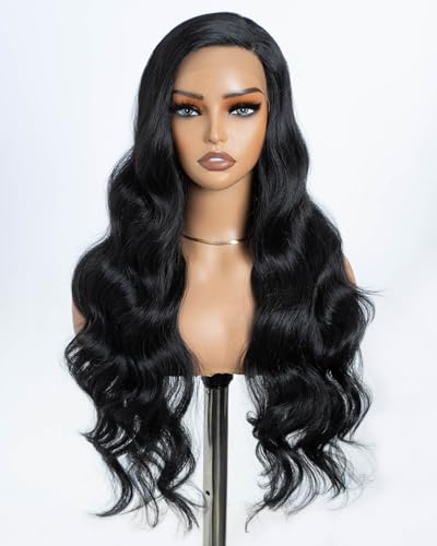 Style Icon Lace Front Perücken Wigs 70cm Lang Wellige Synthetische Perücken Für Frauen Tief Seitliche Parting Hitzebeständige Fasern Spitze Front von Style Icon