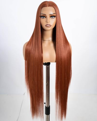 Style Icon Perücke 38 Inches Super Long Straight Lace Front Wig for Women Synthetic Lace Front Wig Middle Part Lace Wig 150% Density (130T) von Style Icon