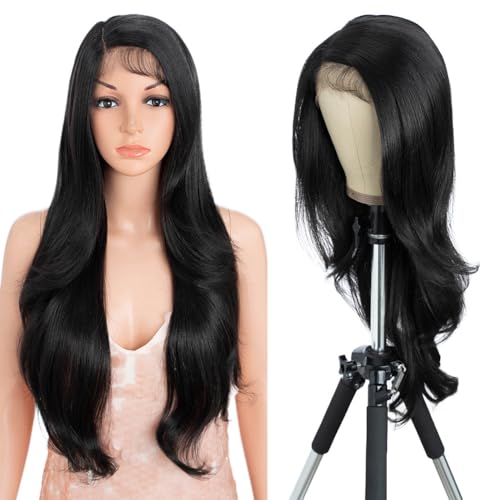 Style Icon Perücke Lace Front Wig for Women Synthetic Super Long Curly Wavy Wigs with Baby Hair Side Part High Temperature Fiber (28 Inch, 2) von Style Icon