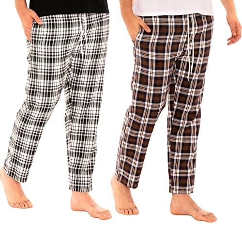 Herren 2er-Pack Loungehose Multipack Kariert Woven Pyjamas Casual Super Soft Cotton Elasticated Bottoms Sleepwear Pjs Nightwear, 2er-Pack – Grün/Braun, L Herren 2er-Pack Loungehose Multipack Kariert Woven Pyjamas Casual Super Soft Cotton Elasticated Bottoms Sleepwear Pjs Nightwear, 2er-Pack – Grün/Braun, L von Style It Up