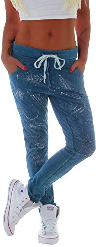 Damen Boyfriend Jogging Hose Baggy Jogpants BaggyPants Sommer-hose-n Blau-e Lila Khaki Lila Pump-hose-n Sport-Hose Jogging-hose-n Lauf -Hose-n Sport-Hose-n Freizeit-Hose-n Sprtlich-e Gr Größe 34 36 38 von Style-Station