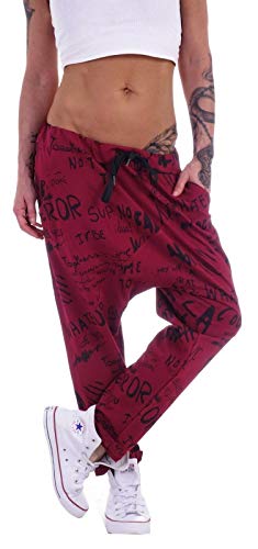 Damen Boyfriend Jogging Hose Baggy Jogpants Sommer-hose-n Harems-Hose-n Pump-hose-n Sport-Hose Jogging-hose-n Lauf -Hose-n Sport-Hose-n Freizeit-Hose-n Sprtlich-e Gr Größe 34 36 38 Weinrot-w Rot von Style-Station