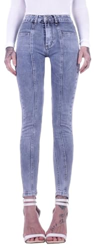 Damen Hüftjeans Röhrenjeans Skinny Jeans blau Damenjeans Damen-Hose-n Jeans-Hose-n Röhre-n Hüft-Hose-n Niedrig-e-r Sehr Leib-Höhe Bund Stretchjeans Stretch-Hose-n Denim Dunkel-blau-e Gr Größe XS 34 von Style-Station