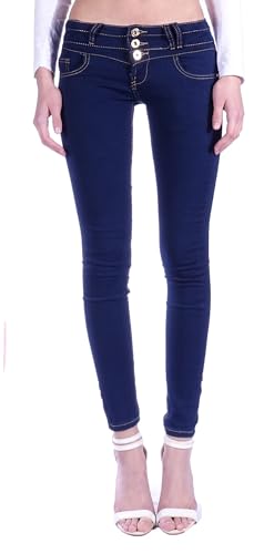 Damen Röhrenjeans Hosen Hüftjeans Jeans blau Damenjeans Damen-Hose-n Jeans-Hose-n Röhre-n Hüft-Hose-n Niedrige-r Leib-Höhe Bund Stretchjeans Stretch-Hose-n Skinny Denim Schwarz-e Gr Größe S 36… von Style-Station