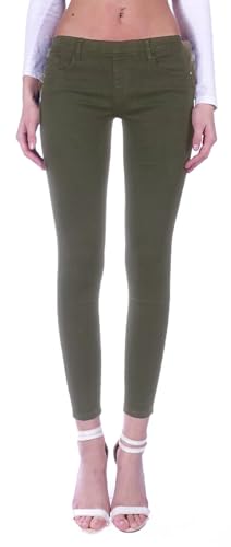 Hüftjeans Damen Hosen Treggings Jeans Grau Jeggings Damen-Hose-n Jeans-Hose-n Army Camouflage Hüft-Hose-n Niedrige-r Leib-Höhe Bund Stretchjeans Stretch-Hose-n Skinny Röhrenjeans Gr Größe XL 42 von Style-Station