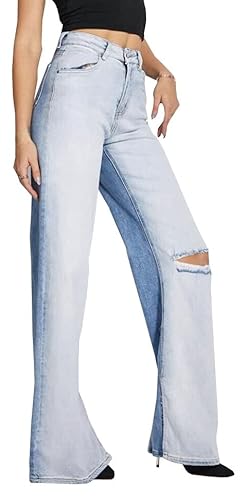 Style-Station Damen Jeans Schlagjeans High Waist Hochschnitt Bootcut blau Hoch-Bund Stretch-Jeans Stretch-Hose-n Schlag-Hose-n Damen-Hose-n Damenjeans-Hose-n Flare-d Marlene Gr Größe Wide Leg S 36 von Style-Station
