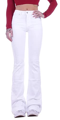 Style-Station Damen Jeans Schlagjeans High Waist Hochschnitt Bootcut blau Hoch-Bund Stretch-Jeans Stretch-Hose-n Schlag-Hose-n Damen-Hose-n Damenjeans-Hose-n Flare-d Marlene Gr Größe Wide Leg XXS 32 von Style-Station