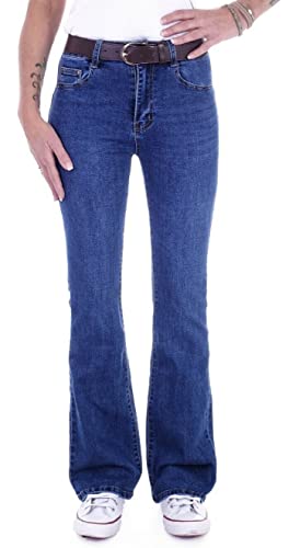 Style-Station Damen Jeans Schlagjeans High Waist Hochschnitt Bootcut blau Hoch-Bund Stretch-Jeans Stretch-Hose-n Schlag-Hose-n Damen-Hose-n Damenjeans-Hose-n Flare-d Marlene Hell-Blaue Gr Größe S 36 von Style-Station